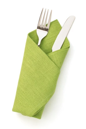 Serviette mit Besteck